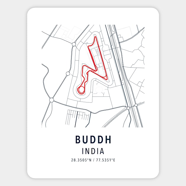 buddh international circuit Magnet by boy cartograph